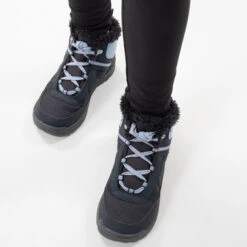 Quechua KIDS' WARM WATERPROOF HIKING BOOTS - SH100 WARM RIP-TAB - SIZE 35C -Quechua k25af76772198f58c899906fcaebd19f8