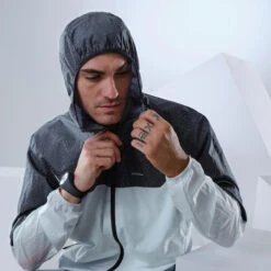 Quechua Men’s Fast Hiking Windbreaker Jacket FH500 Helium Wind Grey -Quechua k2cf237cdc2680b34adf464d8095cc607