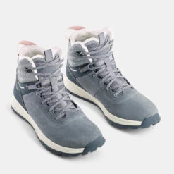 Quechua KIDS’ WARM WATERPROOF HIKING BOOTS - SH500 Leather Lace-up -Quechua k399227232ccc42b03155097caed6aa71