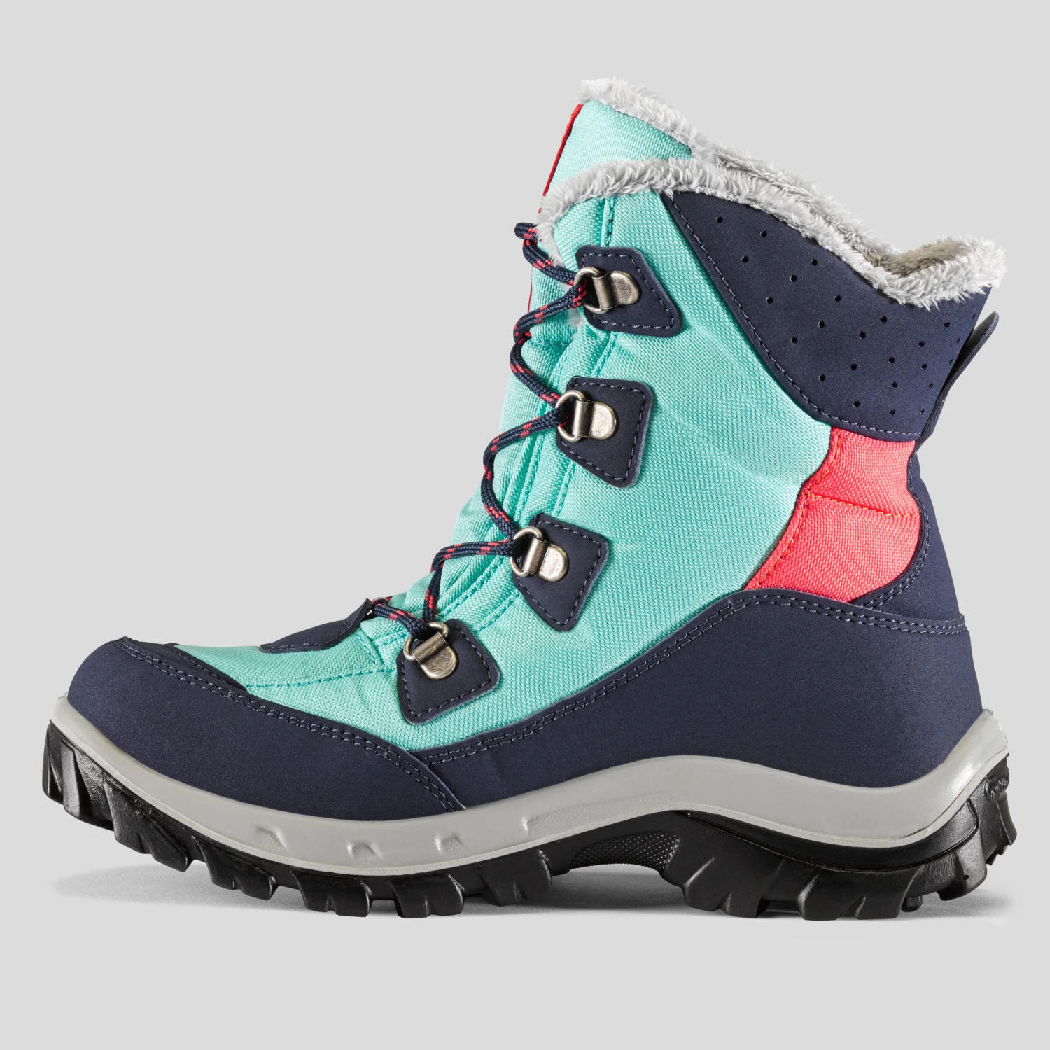 Quechua KIDS' WARM WATERPROOF HIKING BOOTS - SH500 WARM HIGH LACES - SIZE 11.5C 8 Quechua KIDS' WARM WATERPROOF HIKING BOOTS - SH500 WARM HIGH LACES - SIZE 11.5C - Image 8
