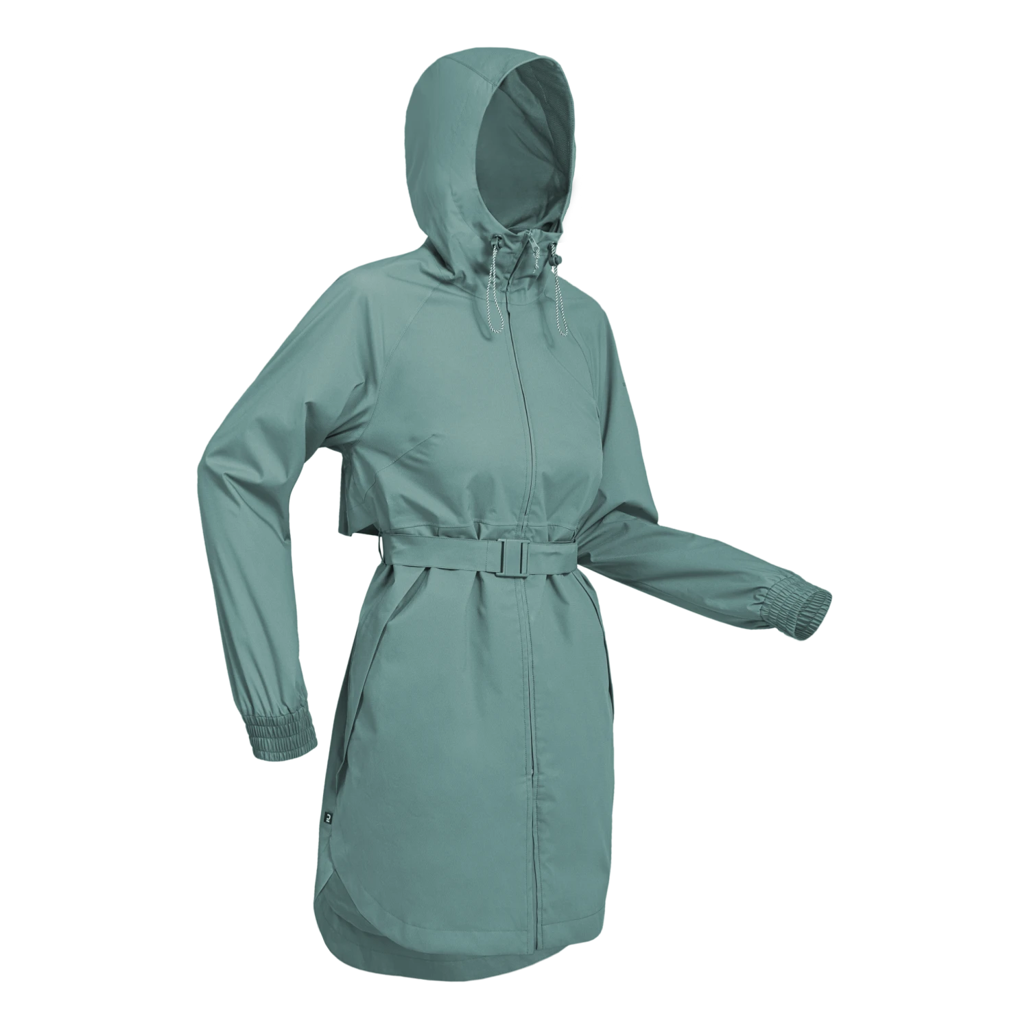 Quechua Women's Hiking Waterproof Longline Jacket Raincut Long Series 1 Quechua Women's Hiking Waterproof Longline Jacket Raincut Long Series