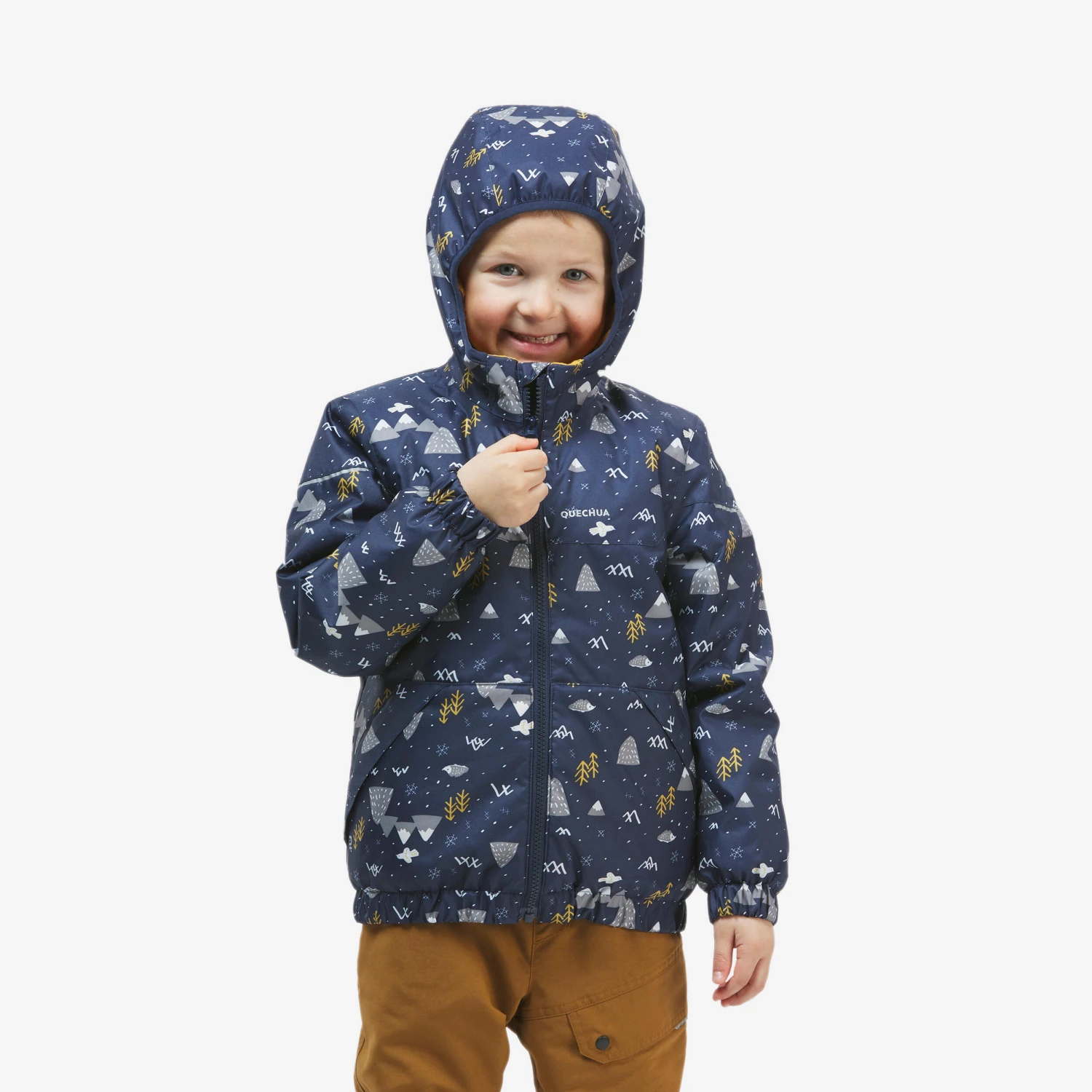 Quechua KIDS’ WATERPROOF WINTER HIKING JACKET - SH100 - 2 4 Quechua KIDS’ WATERPROOF WINTER HIKING JACKET - SH100 - 2 - Image 4
