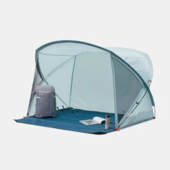Quechua Camping Shelter With Poles - 4 Person -Quechua k8a3aab6db7d6fdb0cfe399326dd9e6a7