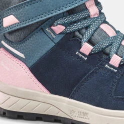 Quechua Children's Warm Waterproof Hiking Boots - SH500 Leather Velcro - Size 7 -Quechua ka92e1b5a452a5008c27eefc3f5b3ba21