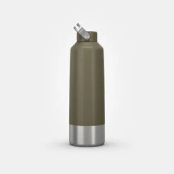 Quechua Stainless Steel Hiking Flask With Screw Cap MH100 1.5 L Khaki -Quechua kb11e5d4c216442f1edabe12e139aa85a
