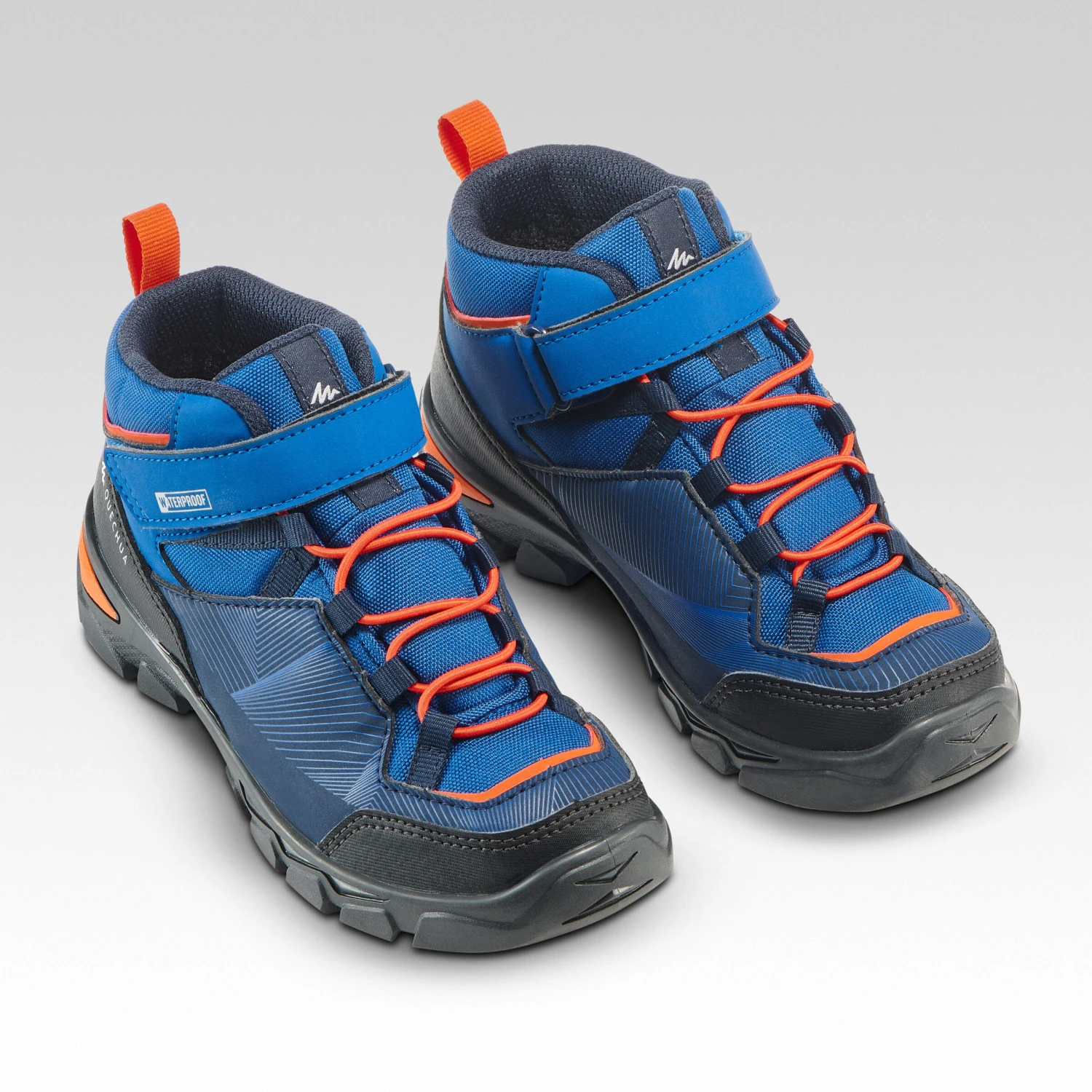 Quechua Kids' Waterproof Walking Shoes - MH120 MID Blue - Size Jr. 10 3 Quechua Kids' Waterproof Walking Shoes - MH120 MID Blue - Size Jr. 10 - Image 3