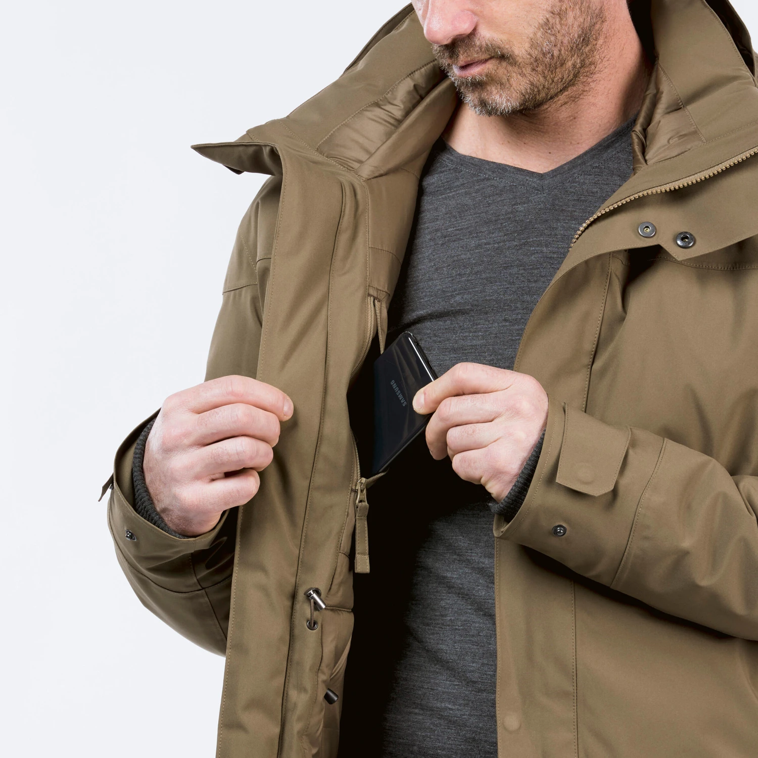 Quechua MEN'S HIKING WATERPROOF WINTER PARKA - SH500 5 Quechua MEN'S HIKING WATERPROOF WINTER PARKA - SH500 - Image 5