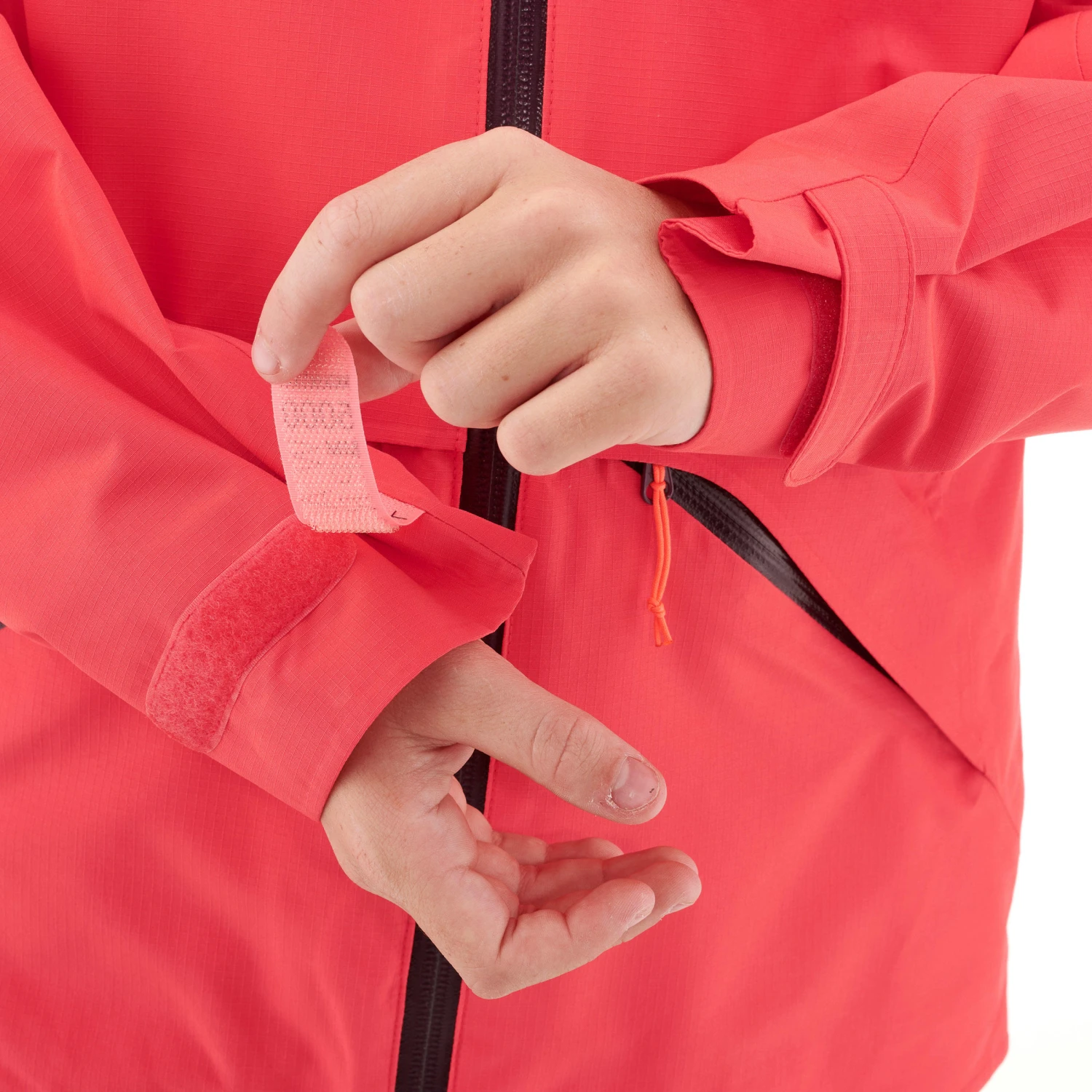 Quechua Kids’ Waterproof Hiking Jacket - MH550 - Coral - Age 7 6 Quechua Kids’ Waterproof Hiking Jacket - MH550 - Coral - Age 7 - Image 6