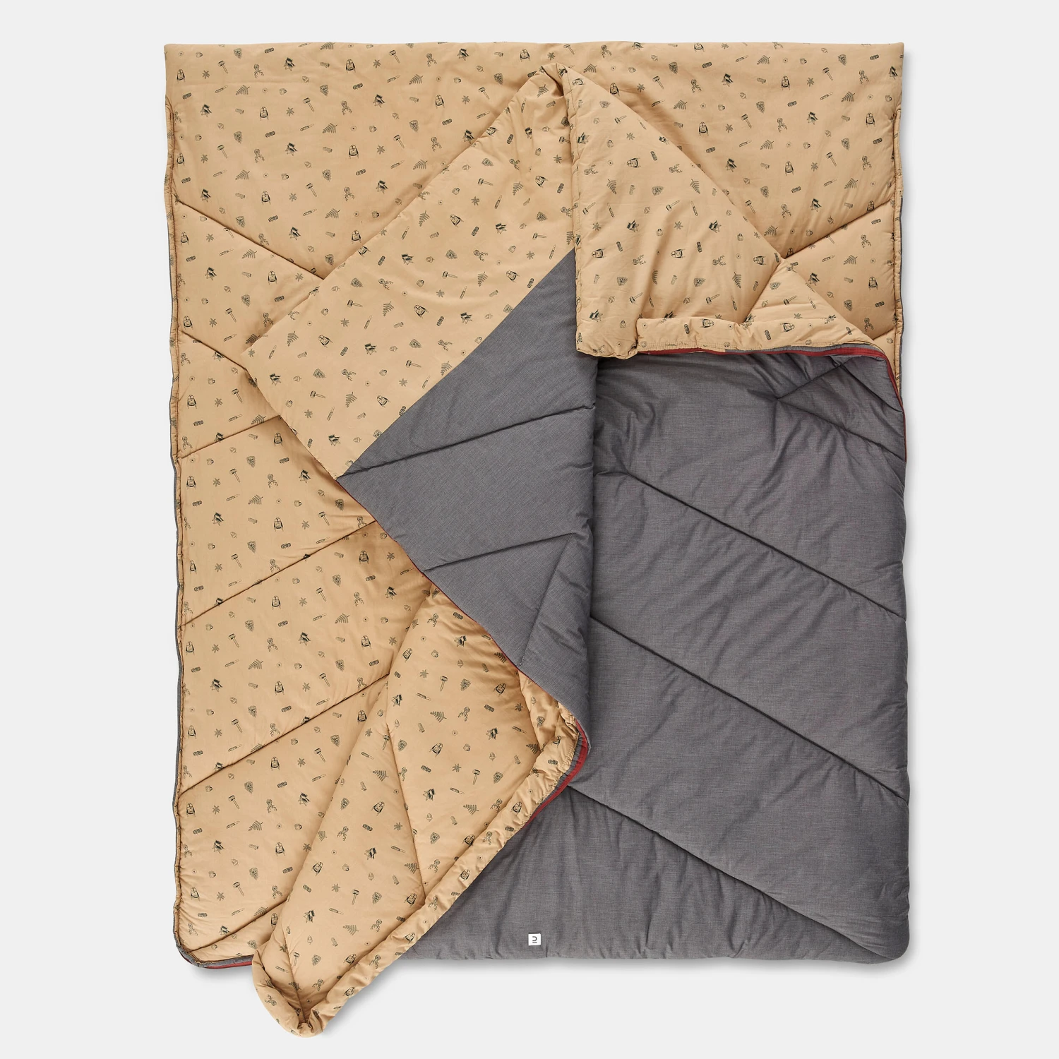 Quechua Camping Sleeping Bag Arpenaz 10° Cotton Double 4 Quechua Camping Sleeping Bag Arpenaz 10° Cotton Double - Image 4