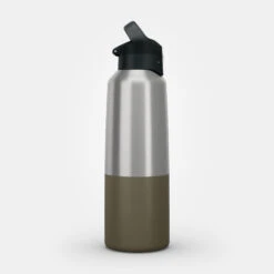 Quechua Isothermal Stainless Steel Hiking Flask MH500 1 L Khaki -Quechua kdeaf4a27f1e2cc60ede047b2edfab308