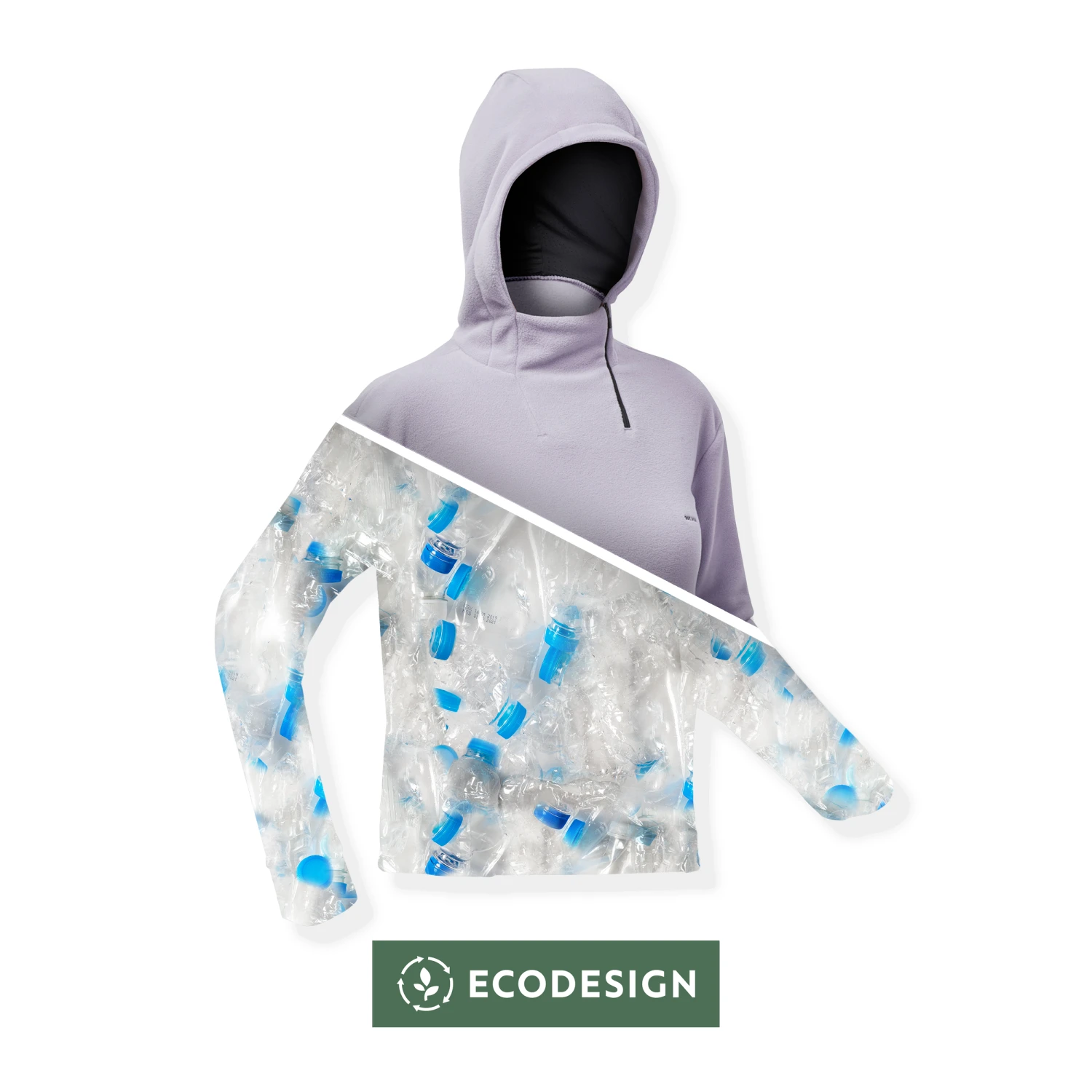 Quechua Women's Hiking Fleece Sweatshirt MH100 3 Quechua Women's Hiking Fleece Sweatshirt MH100 - Image 3